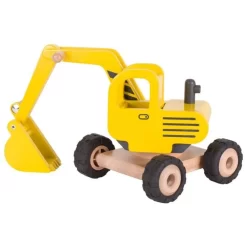 Goki Bagger Fahrzeug Aus Holz Modell Minibagger Spielzeug