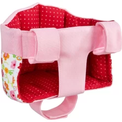 Haba Puppen-Fahrradsitz Blumenwiese Rosa Puppensitz Mit Klettverschluss Für Fahrrad Und Schlitten