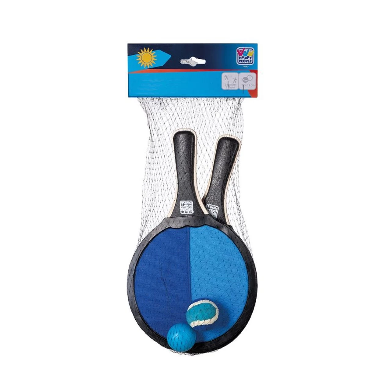 Happy People 74050 - Beach-Klettballspiel Set Mit 2 Schlägern Und 1 Ball 2 Happy People 74050 - Beach-Klettballspiel Set Mit 2 Schlägern Und 1 Ball – Bild 2