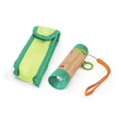 Hape Hand Taschenlampe Zum Kurbeln Holz Grün Kinder Natur Entdecker Bambus Nachhaltig Outdoor Camping