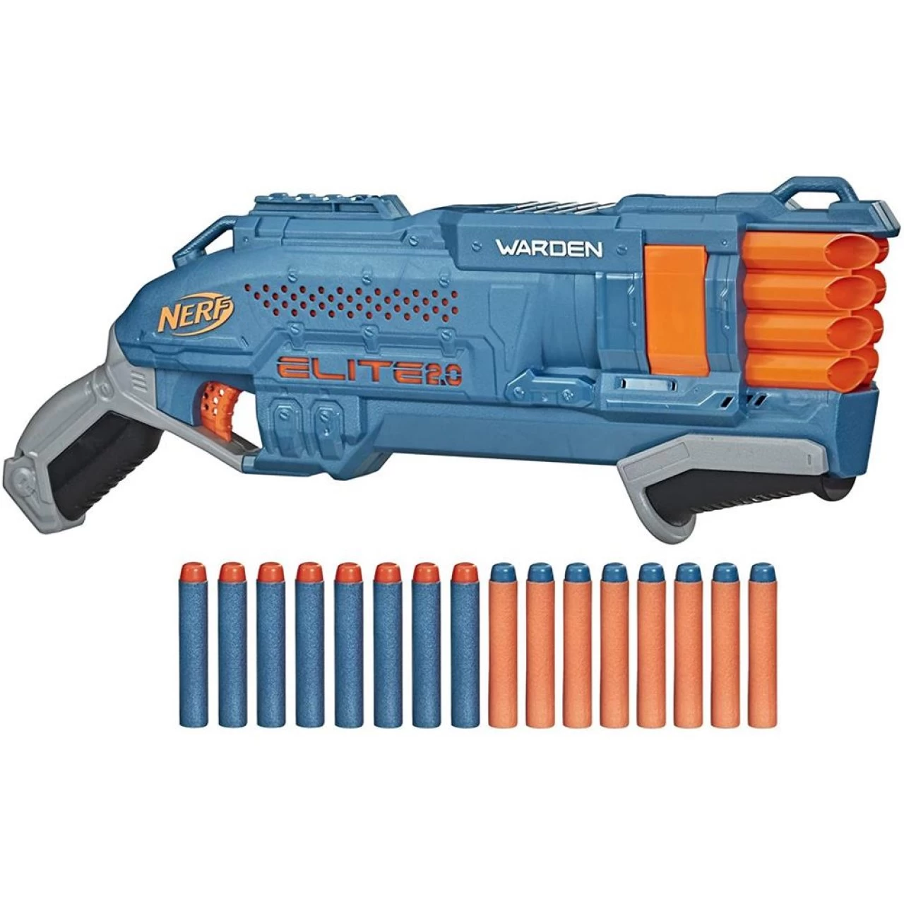Hasbro Nerf Elite 2.0 Warden DB-8 Blaster, 16 Nerf Darts, 2 Darts Gleichzeitig Abfeuern Schnellfeuer 1 Hasbro Nerf Elite 2.0 Warden DB-8 Blaster, 16 Nerf Darts, 2 Darts Gleichzeitig Abfeuern Schnellfeuer