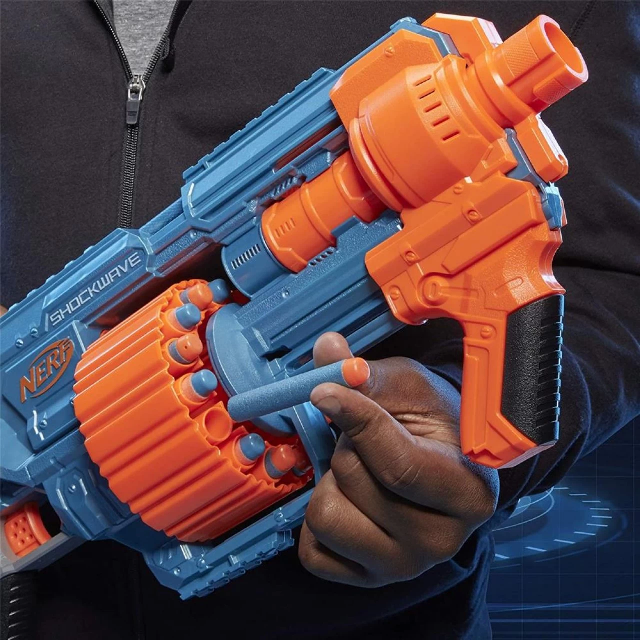 Hasbro Nerf Elite 2.0 Shockwave RD-15 Blaster 30 Nerf Darts 15-Dart Rotationstrommel Schnellfeuer Mit Pump-Action 3 Hasbro Nerf Elite 2.0 Shockwave RD-15 Blaster 30 Nerf Darts 15-Dart Rotationstrommel Schnellfeuer Mit Pump-Action – Bild 3