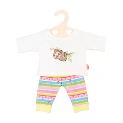 Heless 1965 - Pu-Pyjama "Faultier Flauschi" Gr 28-35cm Puppenbekleidung Puppenhose