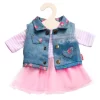 Heless 2550 - Bezauberndes Tüllkleid Jeansweste Puppen-Kleidung Zubehör Kleid