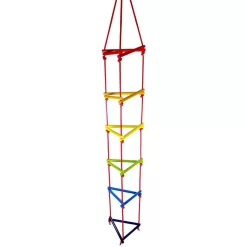 Hess Holzspielzeug 31107 - Strickleiter Dreieck Aus Holz, Ca. 30 X 30 Cm