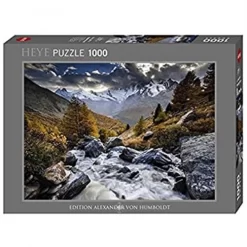 HEYE 3329712 - Mountain Stream Standard 1000 Teile Puzzle Landschaft Berge Natur Schnee Wasser