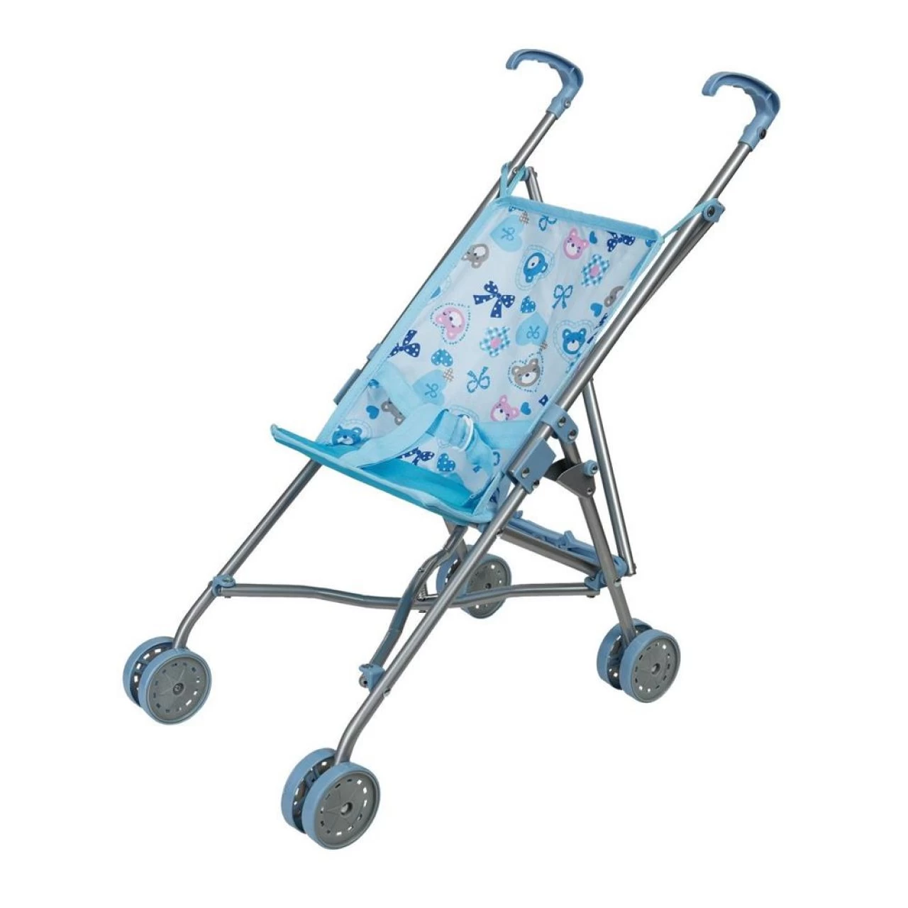 Idena Puppenbuggy Puppenwagen Zusammenklappbar Bärchen Motiv Blau 1 Idena Puppenbuggy Puppenwagen Zusammenklappbar Bärchen Motiv Blau