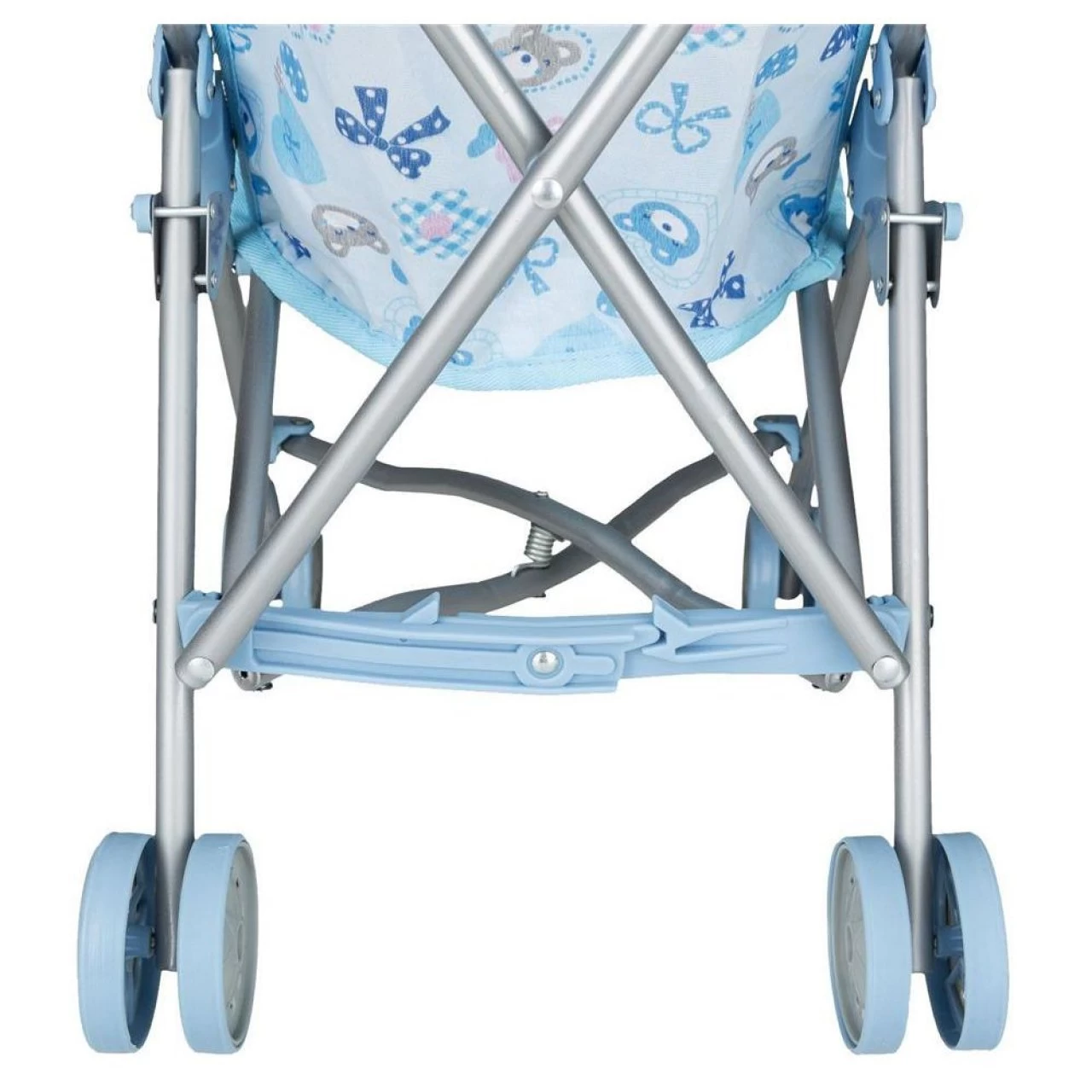 Idena Puppenbuggy Puppenwagen Zusammenklappbar Bärchen Motiv Blau 2 Idena Puppenbuggy Puppenwagen Zusammenklappbar Bärchen Motiv Blau – Bild 2