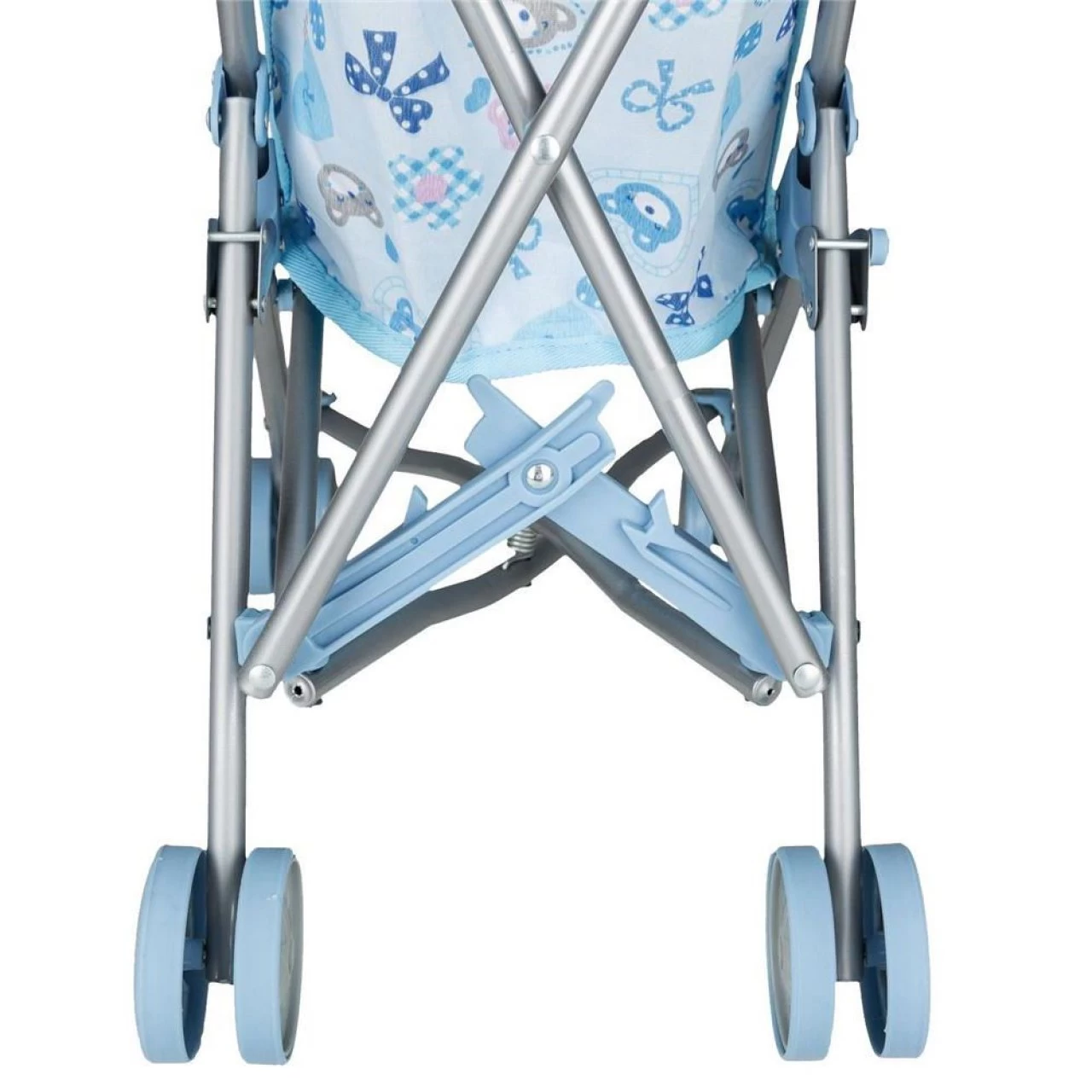 Idena Puppenbuggy Puppenwagen Zusammenklappbar Bärchen Motiv Blau 3 Idena Puppenbuggy Puppenwagen Zusammenklappbar Bärchen Motiv Blau – Bild 3