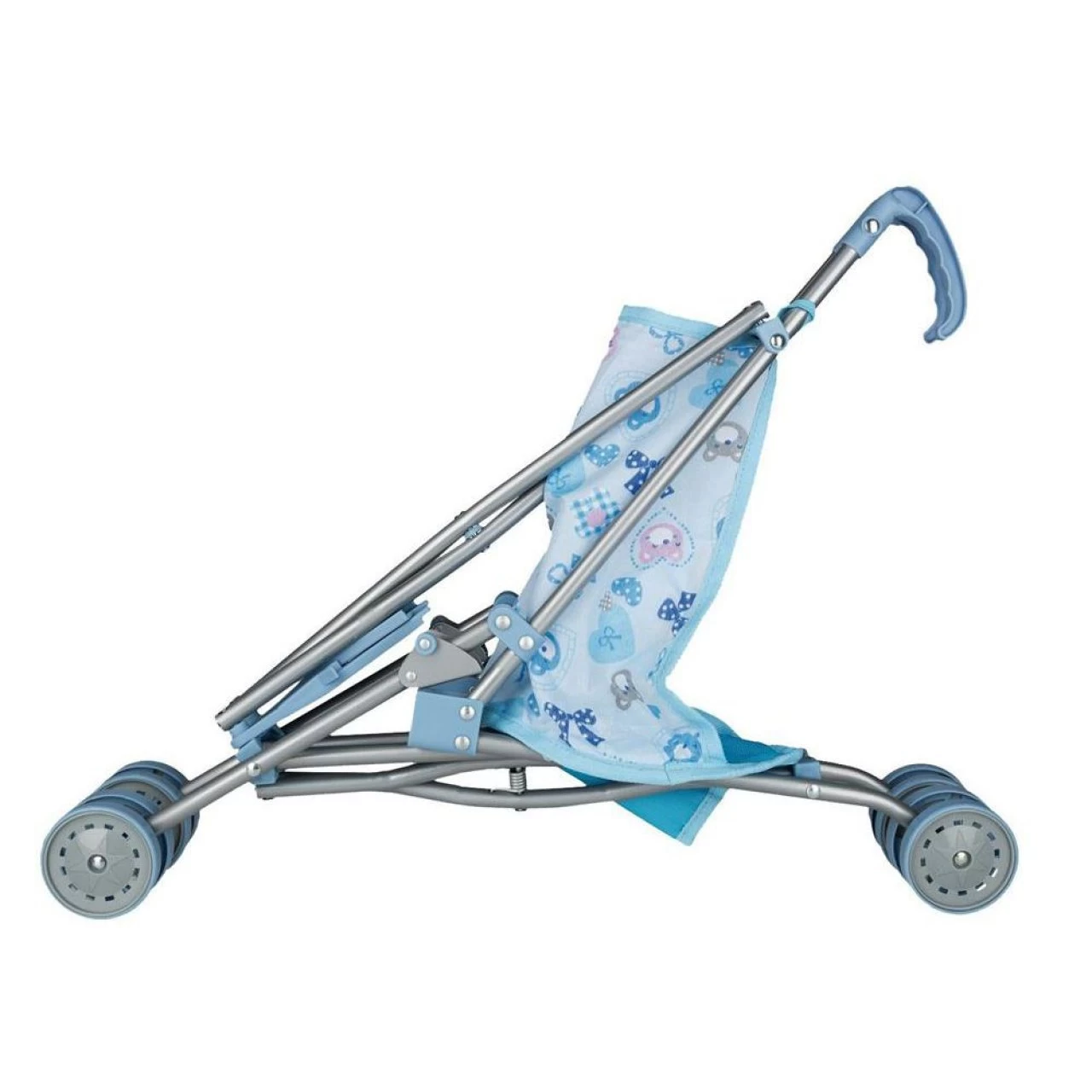 Idena Puppenbuggy Puppenwagen Zusammenklappbar Bärchen Motiv Blau 5 Idena Puppenbuggy Puppenwagen Zusammenklappbar Bärchen Motiv Blau – Bild 5