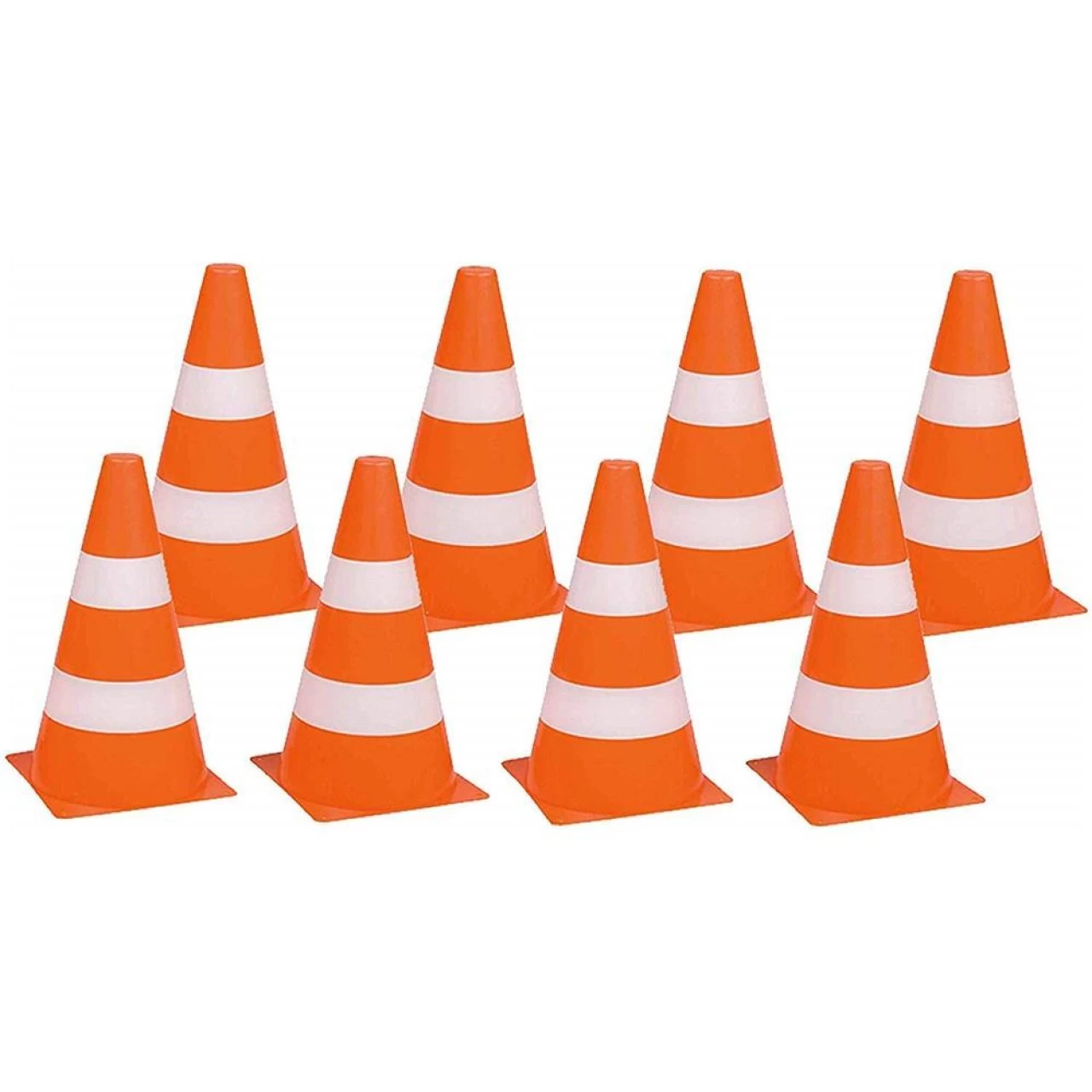 Idena 8x Pylonen Verkehrshütchen Aus Kunststoff Orange/Weiß Für Sport Outdoor Slalom Fußball 1 Idena 8x Pylonen Verkehrshütchen Aus Kunststoff Orange/Weiß Für Sport Outdoor Slalom Fußball