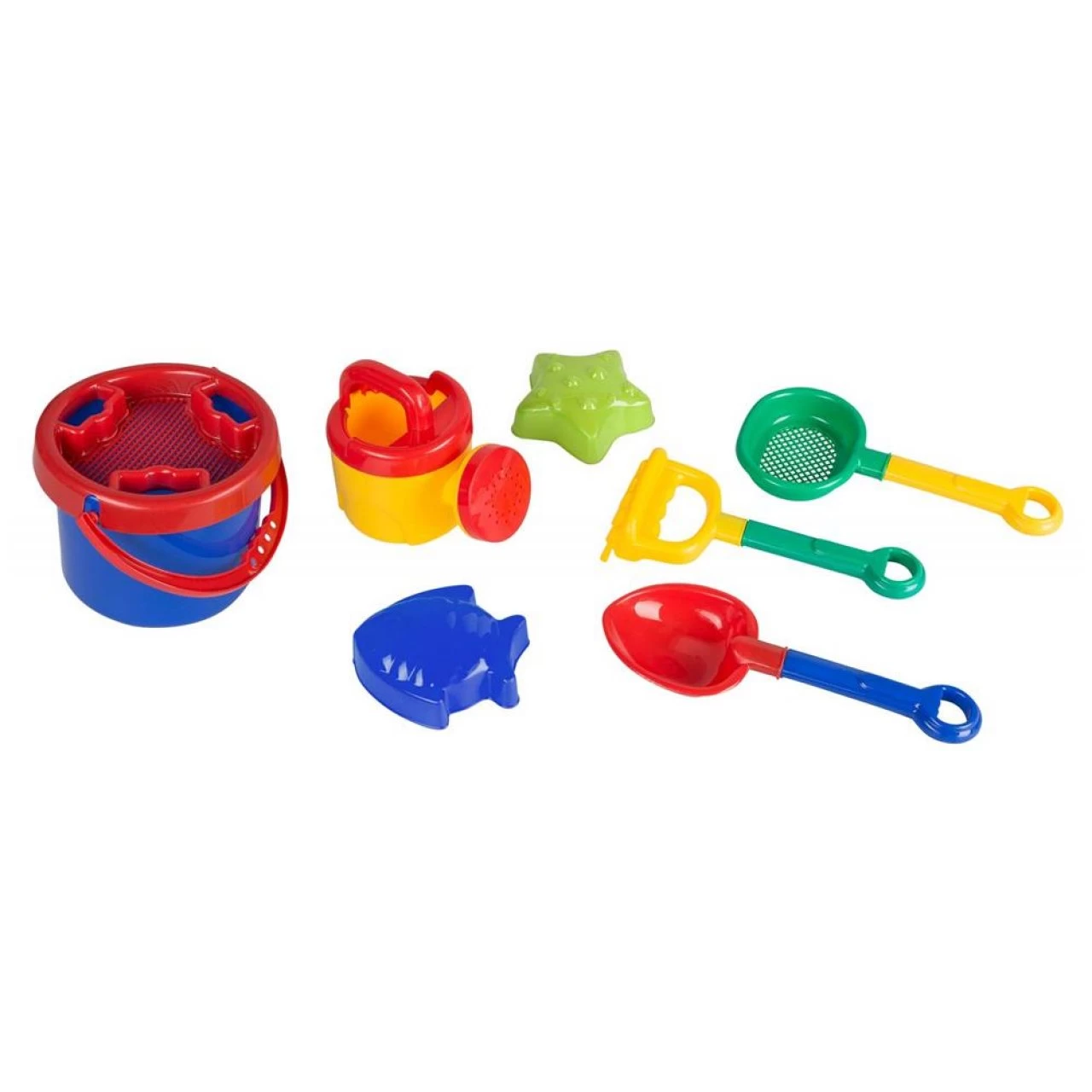 Idena Sandspielzeug Set Tasche Eimer Sieb Gießkanne 2 Förmchen Harke Schaufel Bunt Strandspielzeug 1 Idena Sandspielzeug Set Tasche Eimer Sieb Gießkanne 2 Förmchen Harke Schaufel Bunt Strandspielzeug