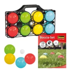 Idena Boccia Set 8 Kugeln 4 Farben Boule Spiel Wurfspiel