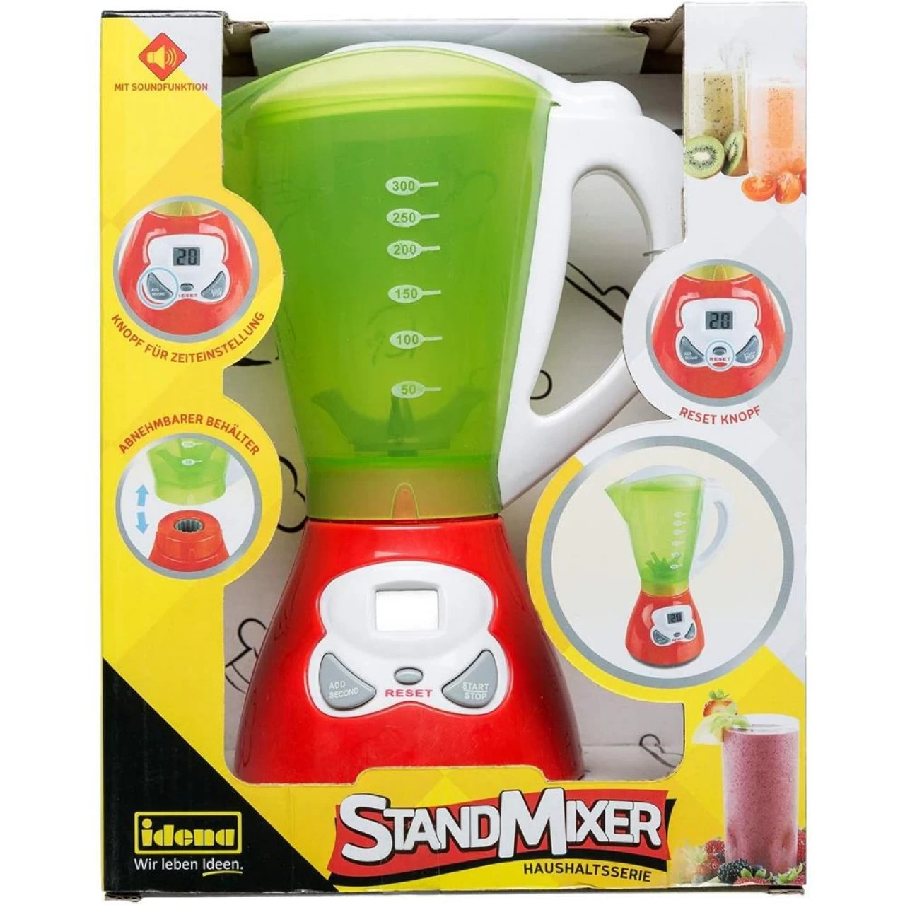 Idena 40451 - Haushaltsserie Standmixer Mit Realistischen Toneffekten, 3 Bedienfunktionen, Ca. 10,5 X 19,5 X 25 Cm, Für Kinder, Zum Erlernen Praktischer Fertigkeiten Im Haushalt, Batteriebetrieben 6 Idena 40451 - Haushaltsserie Standmixer Mit Realistischen Toneffekten, 3 Bedienfunktionen, Ca. 10,5 X 19,5 X 25 Cm, Für Kinder, Zum Erlernen Praktischer Fertigkeiten Im Haushalt, Batteriebetrieben – Bild 6