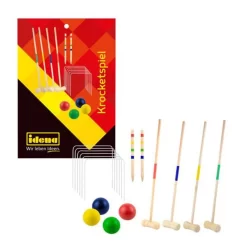 Idena Krocketspiel Holz Mit 4 Schläger 52 Cm Outdoorspiel