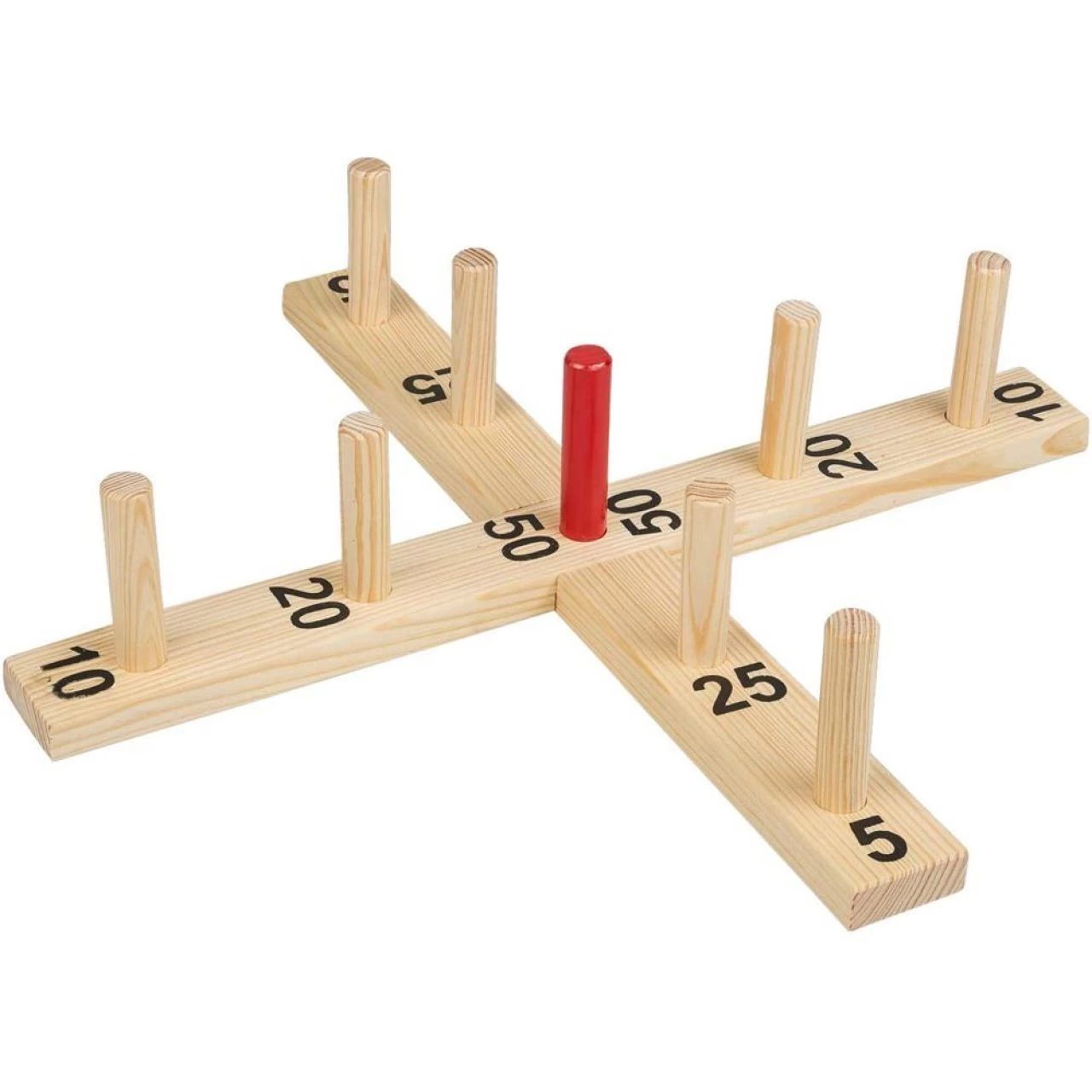 Idena 40158 Ringwurfspiel Aus Holz Mit 9 Spielstäben, 4 Ringen Aus Sisal, Für Drinnen Und Draußen 2 Idena 40158 Ringwurfspiel Aus Holz Mit 9 Spielstäben, 4 Ringen Aus Sisal, Für Drinnen Und Draußen – Bild 2