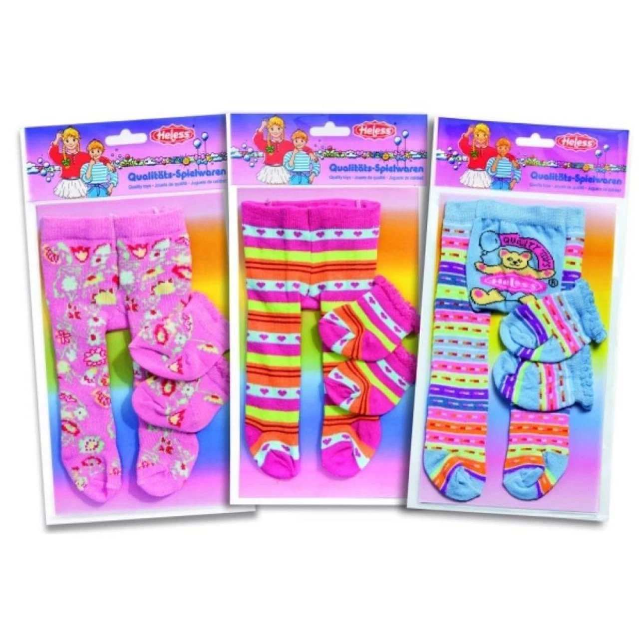 Heless 760 Strumpfhose Mit Söckchen, Bunt, Klein, Gr. 28-35 Cm - 1 Set NEU 1 Heless 760 Strumpfhose Mit Söckchen, Bunt, Klein, Gr. 28-35 Cm - 1 Set NEU