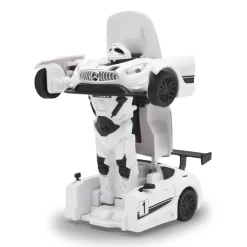 Jamara Mercedes-Benz AMG GT3 Transformable DieCast 1:32 Weiß 2in1 Transformation Roboter Fahrzeug