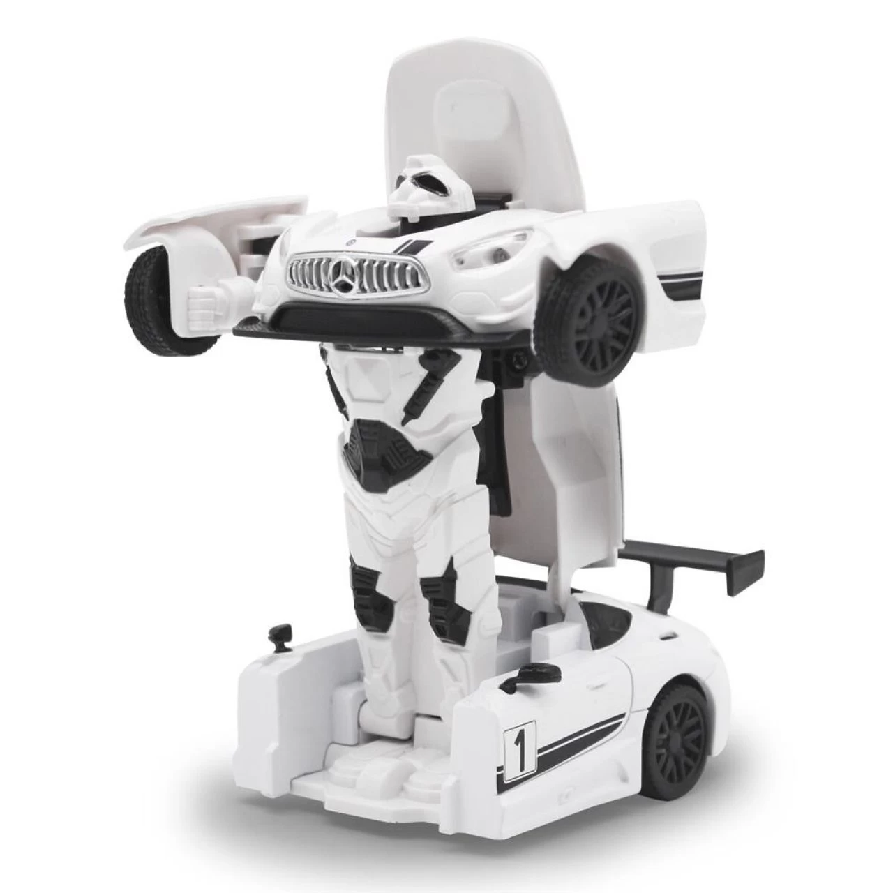 Jamara Mercedes-Benz AMG GT3 Transformable DieCast 1:32 Weiß 2in1 Transformation Roboter Fahrzeug 1 Jamara Mercedes-Benz AMG GT3 Transformable DieCast 1:32 Weiß 2in1 Transformation Roboter Fahrzeug