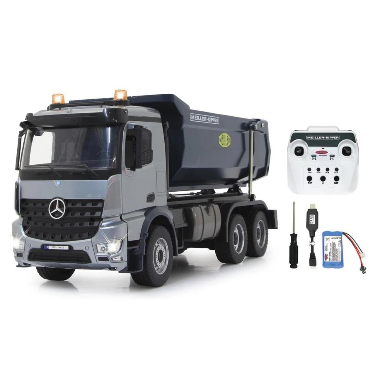 Jamara RC Muldenkipper Mercedes-Benz Arocs Metal Meiller 1:20 2,4GHz Ferngesteuert Kipper LKW 9 Jamara RC Muldenkipper Mercedes-Benz Arocs Metal Meiller 1:20 2,4GHz Ferngesteuert Kipper LKW – Bild 9