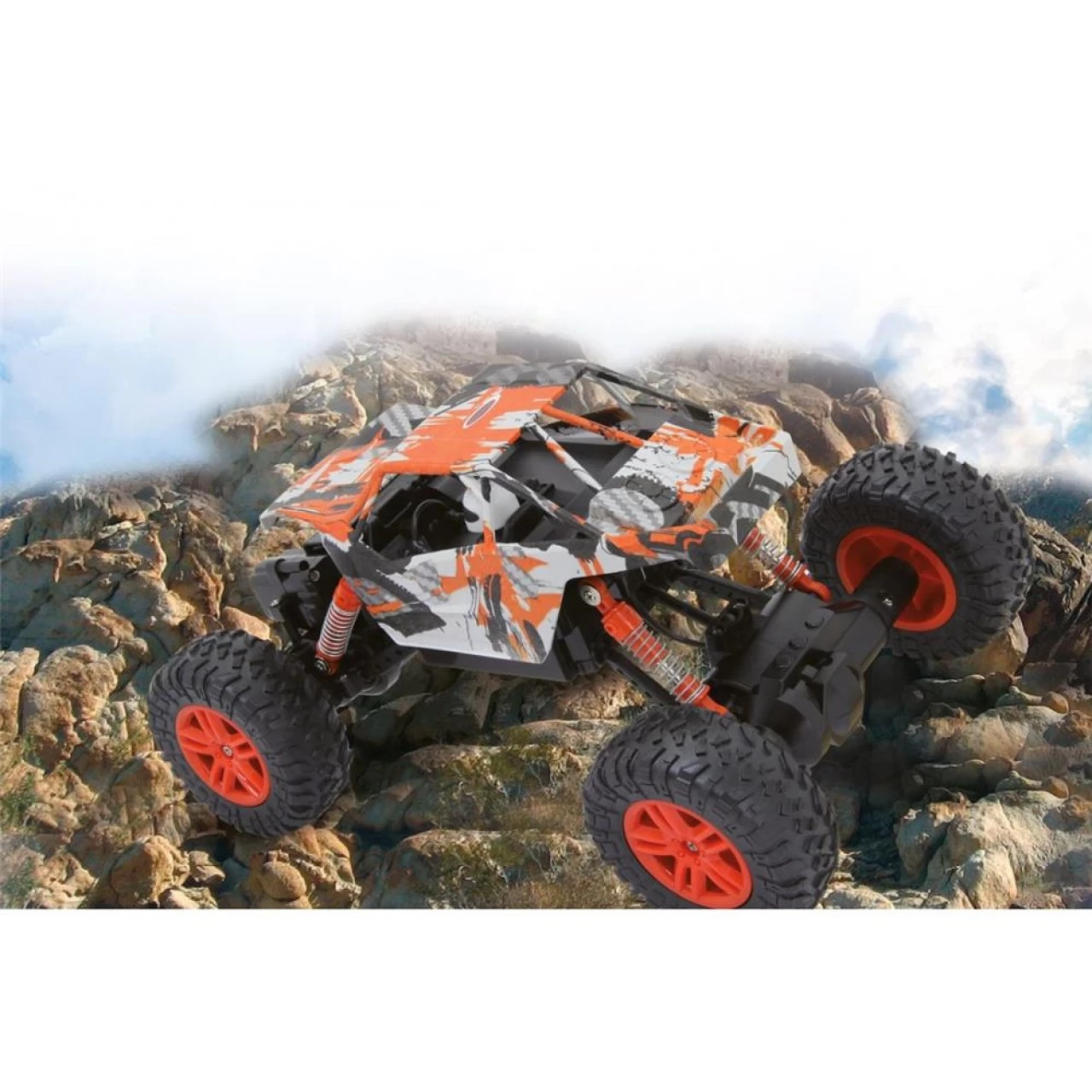 Jamara Hillriser Crawler 4WD 1:18 Orange 2,4GHz Funkferngesteuertes Offroad Fahrzeug Auto 8 Jamara Hillriser Crawler 4WD 1:18 Orange 2,4GHz Funkferngesteuertes Offroad Fahrzeug Auto – Bild 8