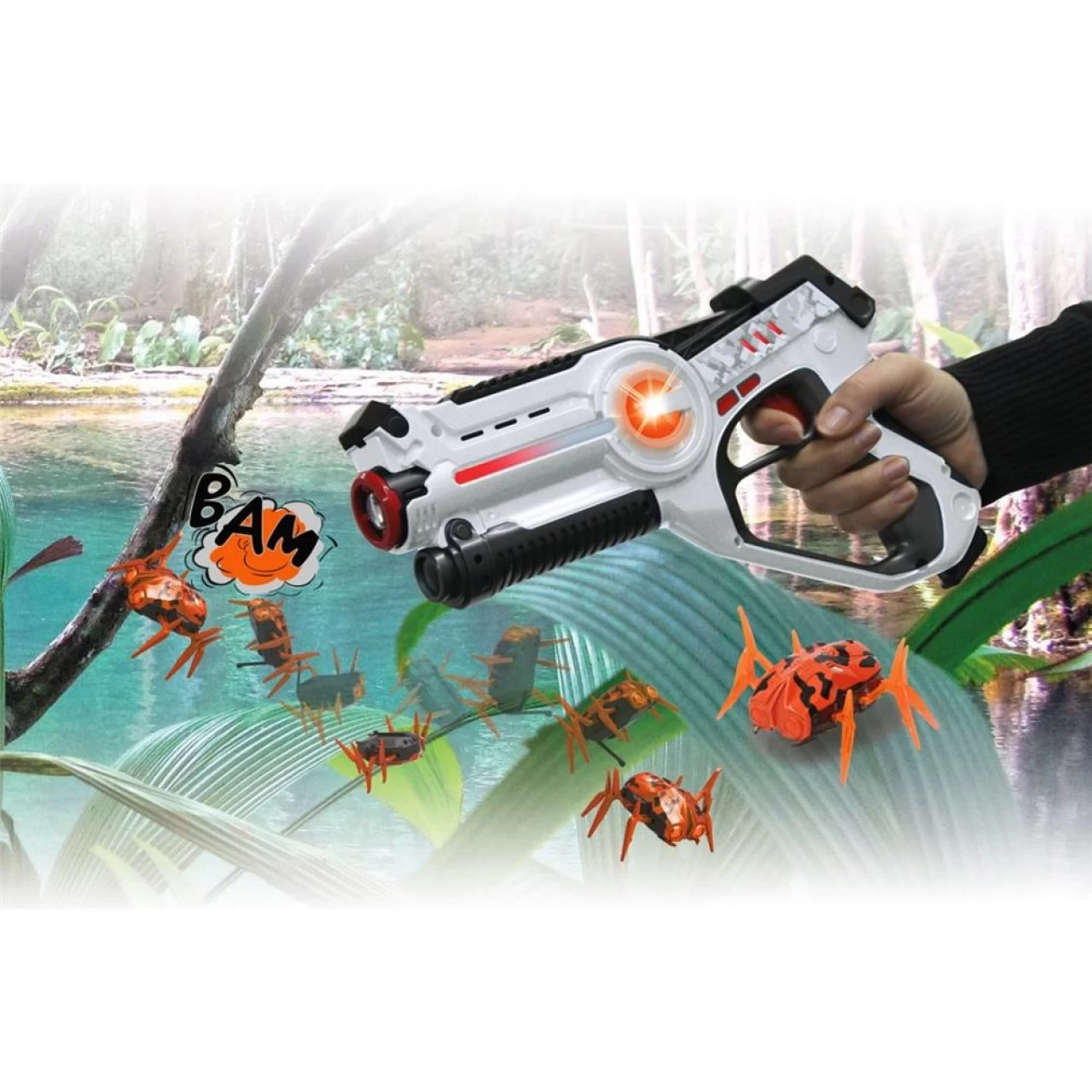 Jamara Impulse Laser Gun Bug Hunt Set Weiss/orange Outdoorspielzeug Spielzeugwaffe 10 Jamara Impulse Laser Gun Bug Hunt Set Weiss/orange Outdoorspielzeug Spielzeugwaffe – Bild 10