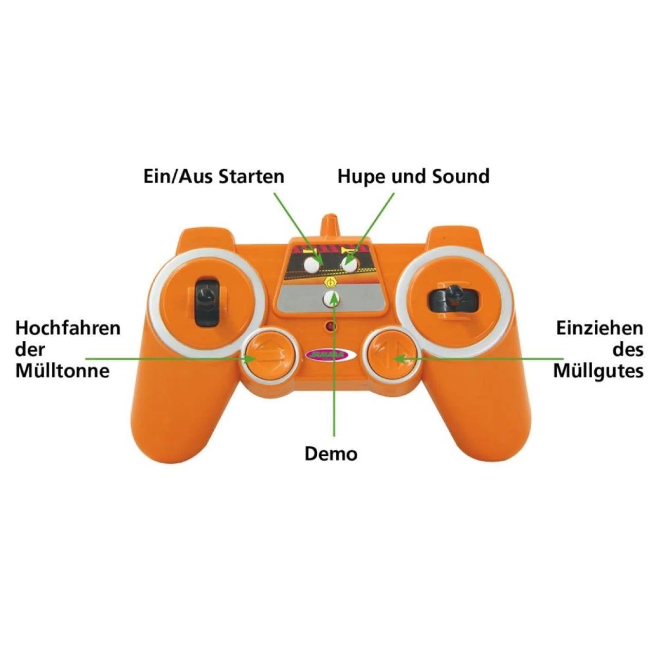 Jamara Sender 2,4GHz Orange Fernsteuerung Fernbedienung Für Müllwagen Mercedes-Benz Antos 2 Jamara Sender 2,4GHz Orange Fernsteuerung Fernbedienung Für Müllwagen Mercedes-Benz Antos – Bild 2