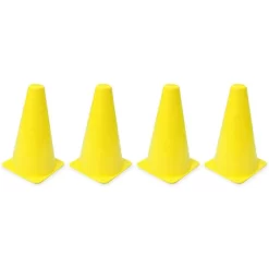 Jamara Pylonen Traffic Gelb 4 Stück Verkehrshütchen Verkehrskegel Stapelbar Aus Kunststoff Für Sport Outdoor Fußball Slalom