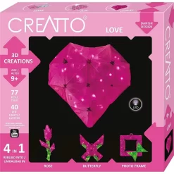 Kosmos CREATTO Love 3D-Leuchtfiguren Entwerfen 3D-Puzzle-Set Für Herz Rose Schmetterling Oder Bilderrahmen