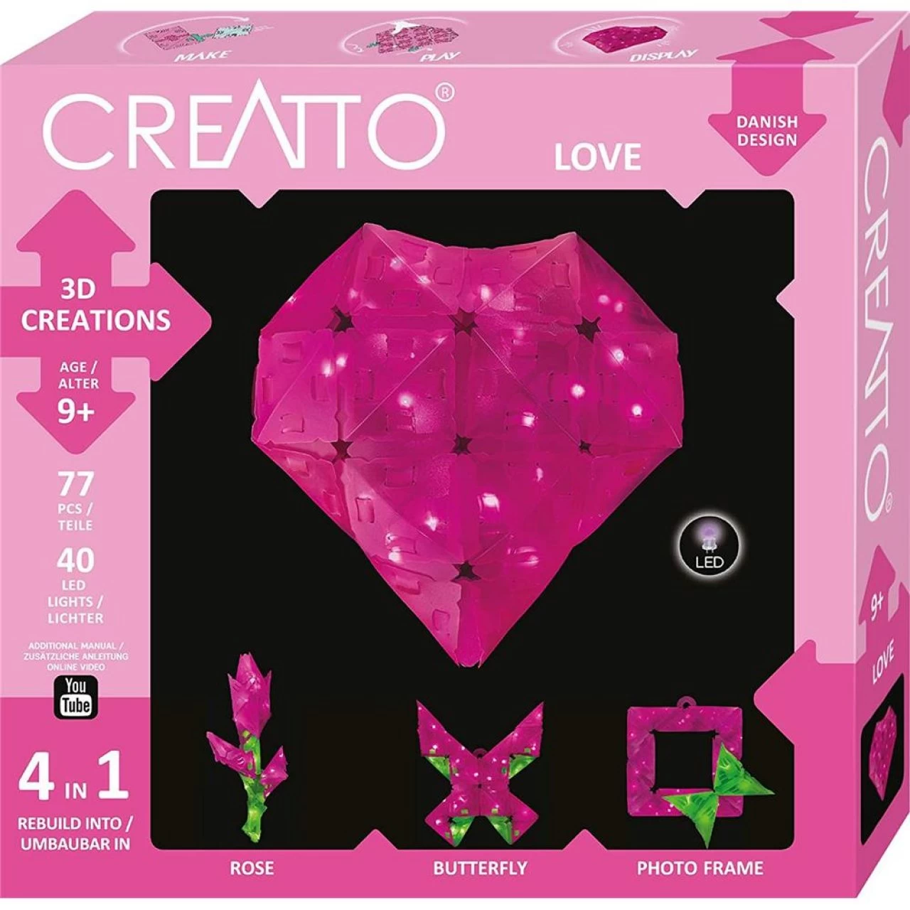 Kosmos CREATTO Love 3D-Leuchtfiguren Entwerfen 3D-Puzzle-Set Für Herz Rose Schmetterling Oder Bilderrahmen 1 Kosmos CREATTO Love 3D-Leuchtfiguren Entwerfen 3D-Puzzle-Set Für Herz Rose Schmetterling Oder Bilderrahmen