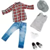 Käthe Kruse Puppenkleidung Michael Kruselings Skater Outfit Jeans Hemd Zubehör