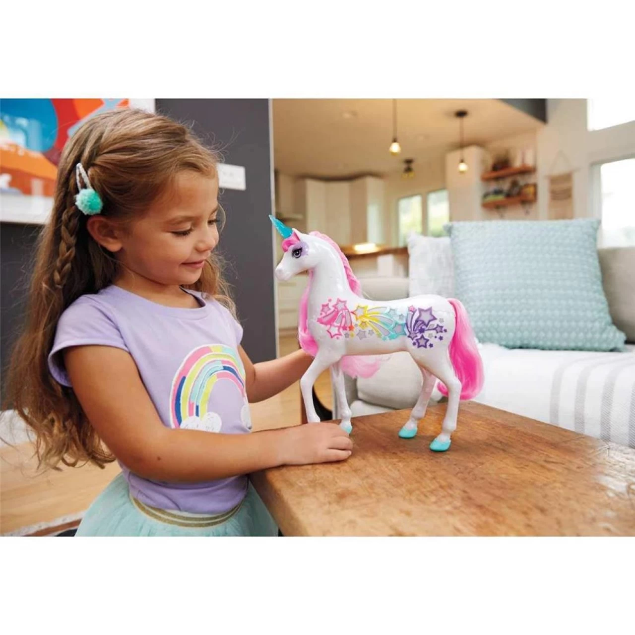 Mattel Barbie Dreamtopia Regenbogen-Königreich Magisches Haarspiel-Einhorn 6 Mattel Barbie Dreamtopia Regenbogen-Königreich Magisches Haarspiel-Einhorn – Bild 6
