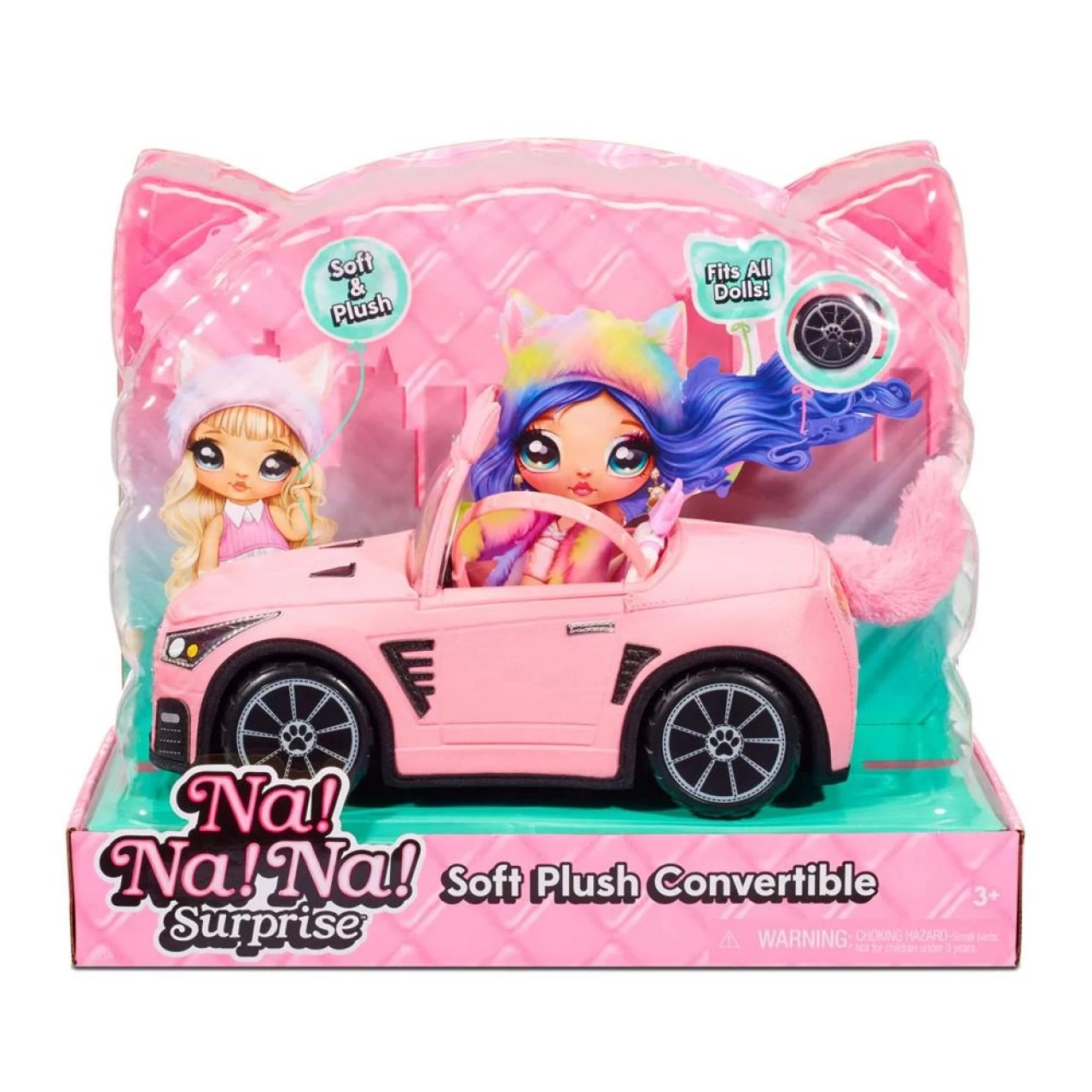 MGA Na! Na! Na! Surprise Weiches Plüsch Cabrio Rosa 26,7 Cm Spielzeugauto Puppenfahrzeug 6 MGA Na! Na! Na! Surprise Weiches Plüsch Cabrio Rosa 26,7 Cm Spielzeugauto Puppenfahrzeug – Bild 6