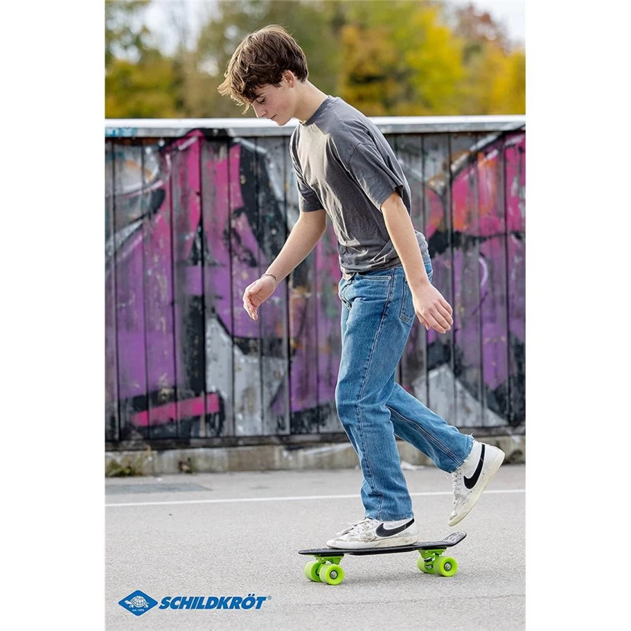 Schildkröt Skateboard Retro Native Black 56 X 14 Cm Board Rutschfest Schwarz Grün 6 Schildkröt Skateboard Retro Native Black 56 X 14 Cm Board Rutschfest Schwarz Grün – Bild 6