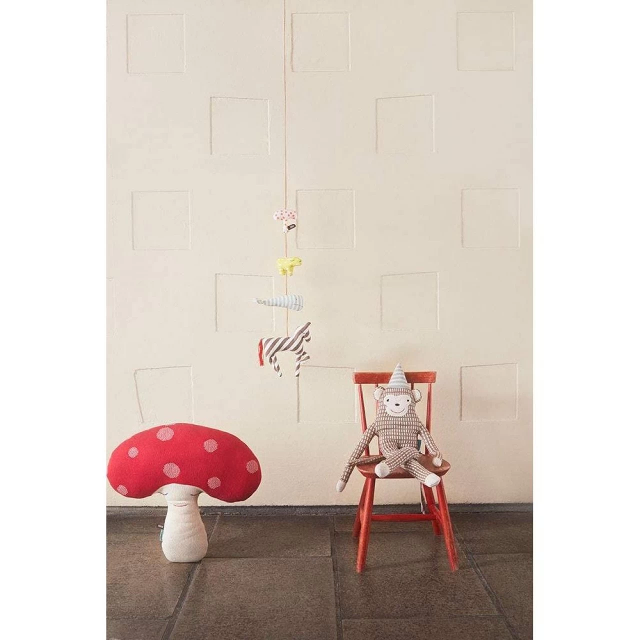 OYOY Affe Mr. Nelsson Stofftier Baumwolle Kuscheltier Kuschelkissen Monkey 2 OYOY Affe Mr. Nelsson Stofftier Baumwolle Kuscheltier Kuschelkissen Monkey – Bild 2