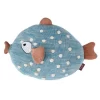 OYOY Little Finn Stofftier Fisch Kissen Kuschelkissen Schmusekissen Blau