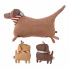 OYOY Hunsi Hund Welpen Coco & Max Stofftier Kuscheltier Baumwolle Braun