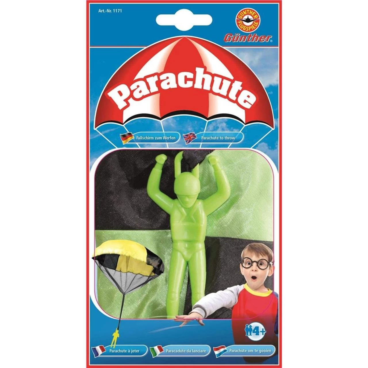 Günther Parachute Wurfspiel Fallschirm Zum Werfen Fallschirmspringer | 1 Stück Zufällige Farbe 2 Günther Parachute Wurfspiel Fallschirm Zum Werfen Fallschirmspringer | 1 Stück Zufällige Farbe – Bild 2