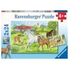 Ravensburger Kinderpuzzle 2 X 24 Teile Auf Dem Pferdehof Für Kinder Ab 4 Jahren