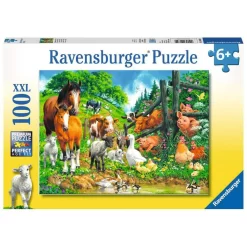 Ravensburger Kinderpuzzle XXL 100 Teile Versammlung Der Tiere Für Kinder Ab 6 Jahren Tier-Motiv