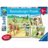 Ravensburger Kinderpuzzle 3 X 49 Teile Ein Tag Auf Dem Reiterhof Wieso? Weshalb? Warum? Für Kinder Ab 5 Jahren
