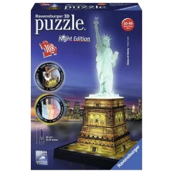 Ravensburger 3D Puzzle Bauwerke Freiheitsstatue Bei Nacht