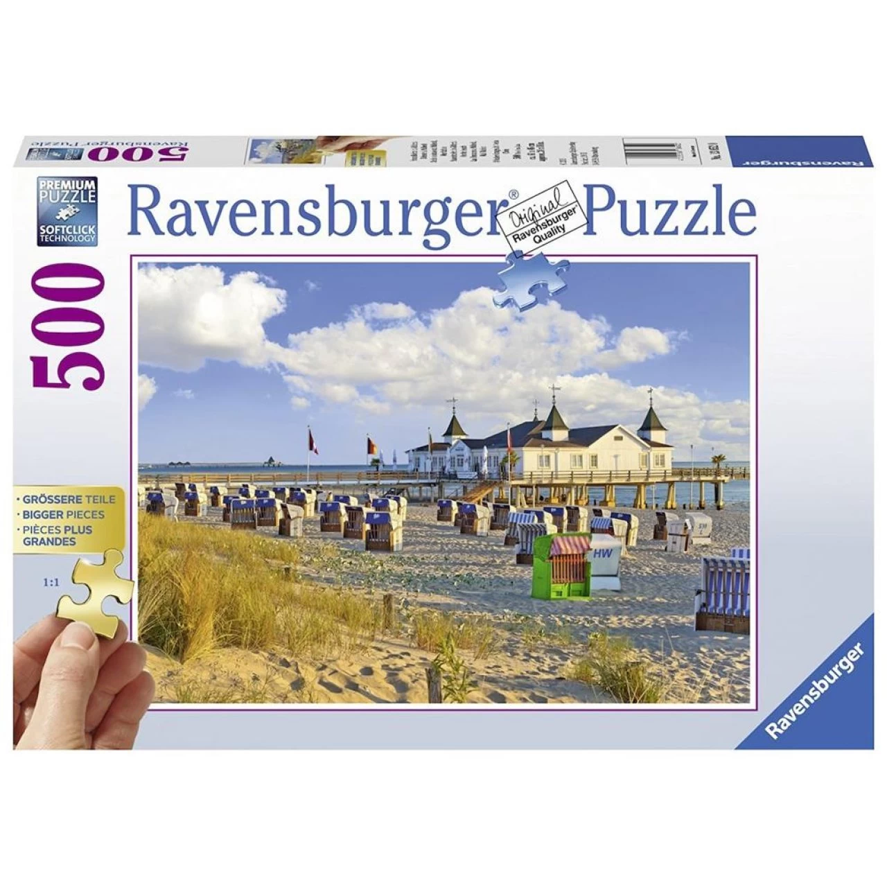 Ravensburger Puzzle 13652 - Strandkörbe In Ahlbeck 500 Teile 61x46 Cm NEU 1 Ravensburger Puzzle 13652 - Strandkörbe In Ahlbeck 500 Teile 61x46 Cm NEU