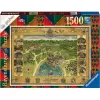 Ravensburger 16599 At: Hogwarts Karte 16599-Hogwarts Karte-1500 Teile, Silver Harry Potter