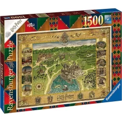 Ravensburger 16599 At: Hogwarts Karte 16599-Hogwarts Karte-1500 Teile, Silver Harry Potter -Spielzeug Geschäft xrav 16599 2 1280x1280