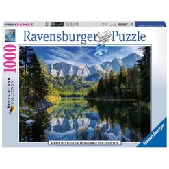 Ravensburger Puzzle 1000 Teile Eibsee Mit Wettersteingebirge Und Zugspitze Deutschland Ab 14 Jahren
