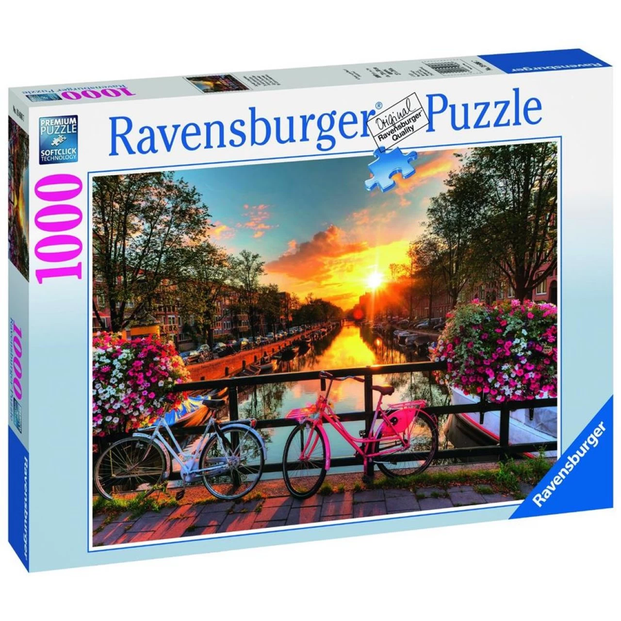 Ravensburger Puzzle 19606 - Fahrräder In Amsterdam Sonnenuntergang 1000 Teile 1 Ravensburger Puzzle 19606 - Fahrräder In Amsterdam Sonnenuntergang 1000 Teile