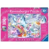 Ravensburger XXL Kinderpuzzle 100 Teile Die Schönsten Einhörner Fantasy Mädchen Pink
