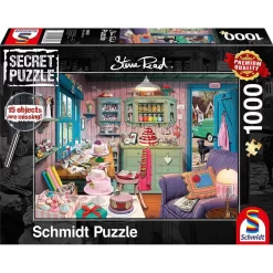 Schmidt Spiele Puzzle Großmutters Stube Secret Bunt 1000 Teile Gesellschaftsspiel Erwachsenenpuzzle