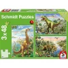 Schmidt Spiele Puzzle 56202 - 3 X 48 Teile, Dinosaurier